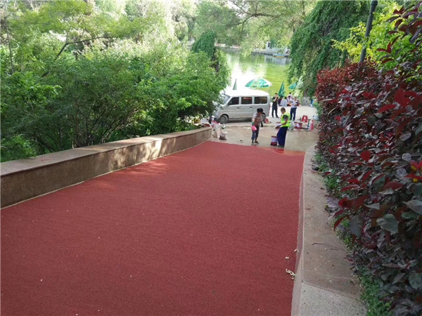河南彩色路面施工